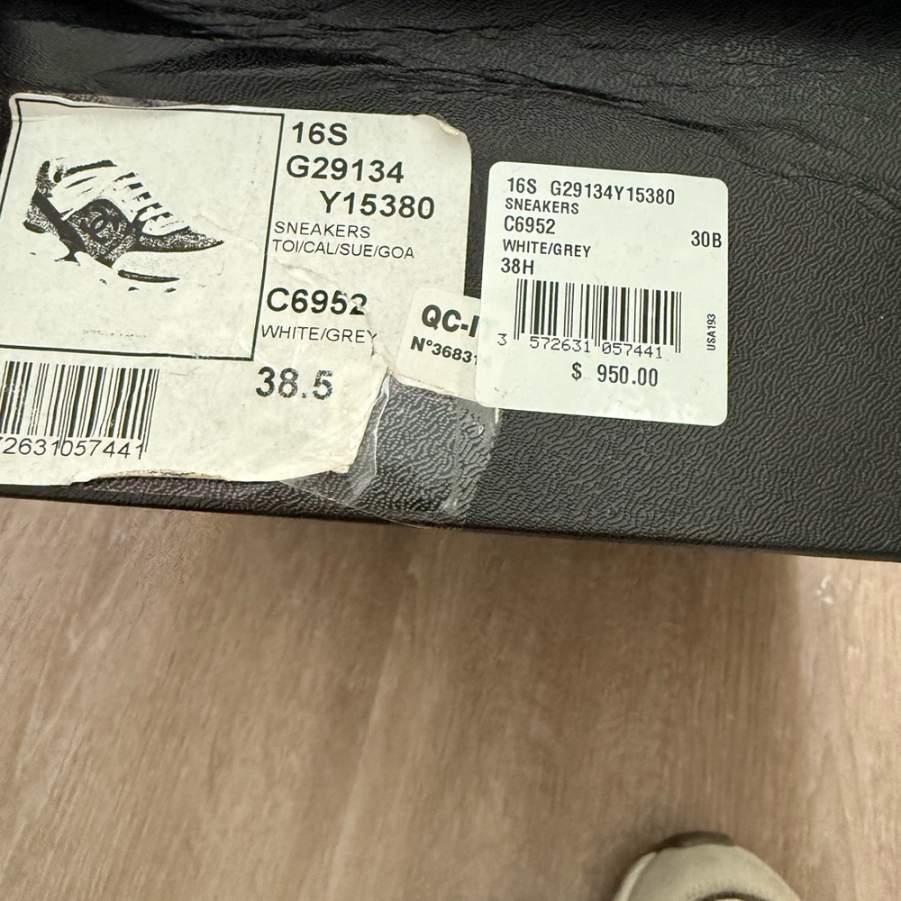 Chanel White and Black Sneakers - Picture 7 of 9